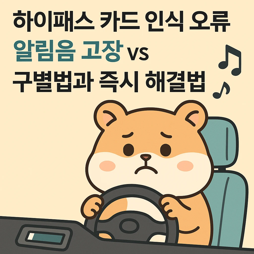 하이패스 카드 인식 오류 vs 알림음 고장, 구별법과 즉시 해결법