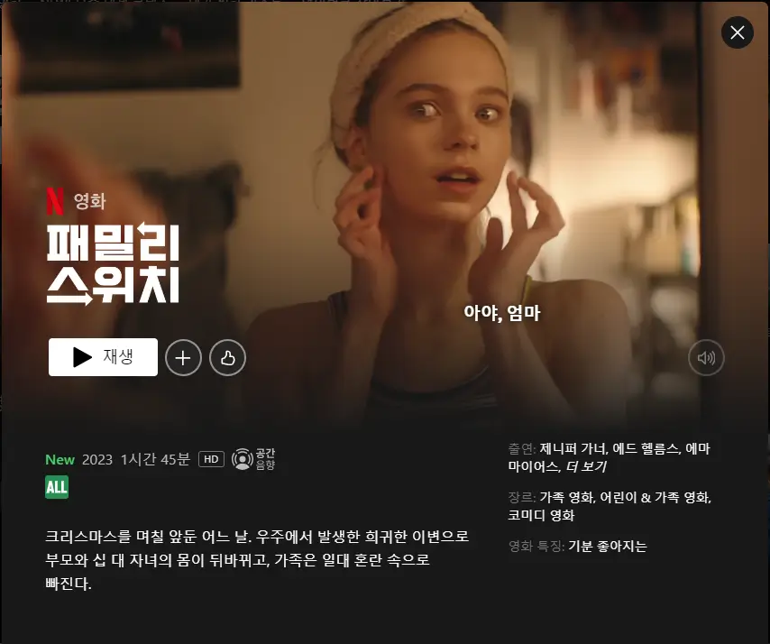 패밀리 스위치 줄거리, 평점, 후기