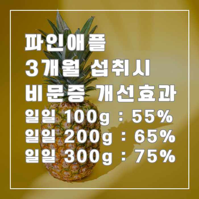 파인애플의 비문증 개선효과