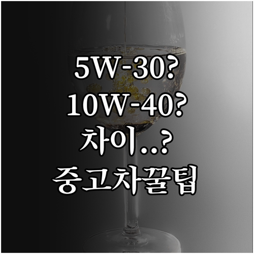 중고차 오일 점도 고르는 법, 5W-..