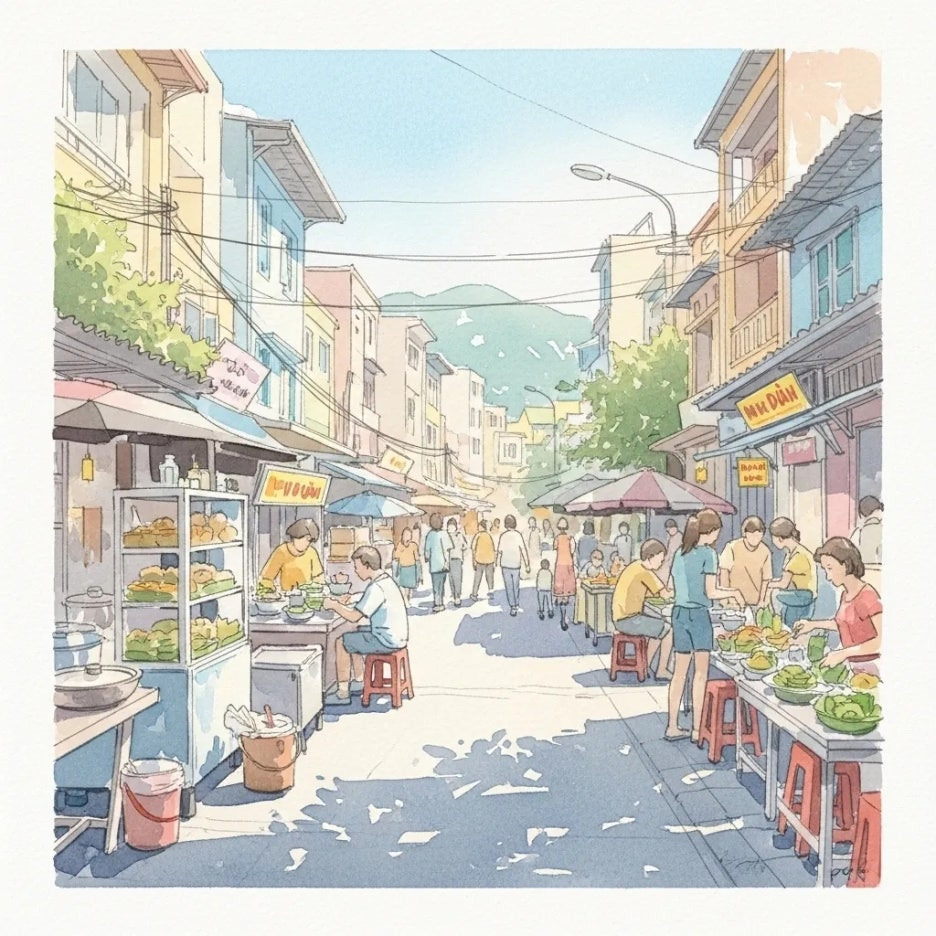 나트랑의 활기찬 거리 풍경과 맛있는 현지 음식