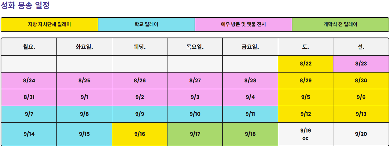 2026 아시안게임 일정 개막식부터 한국 축구·야구 경기까지