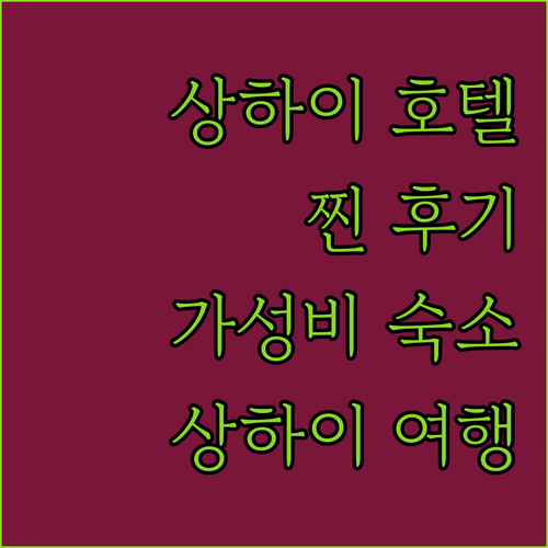 더 이튼 호텔 상하이 찐 후기 뷰 맛