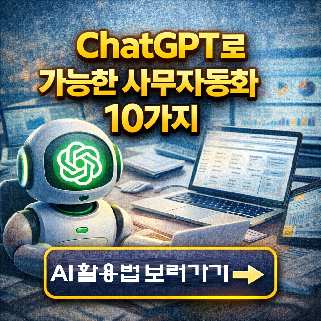 ChatGPT로 가능한 사무자동화 10가지|2026 실무자가 바로 쓰는 AI 활용법