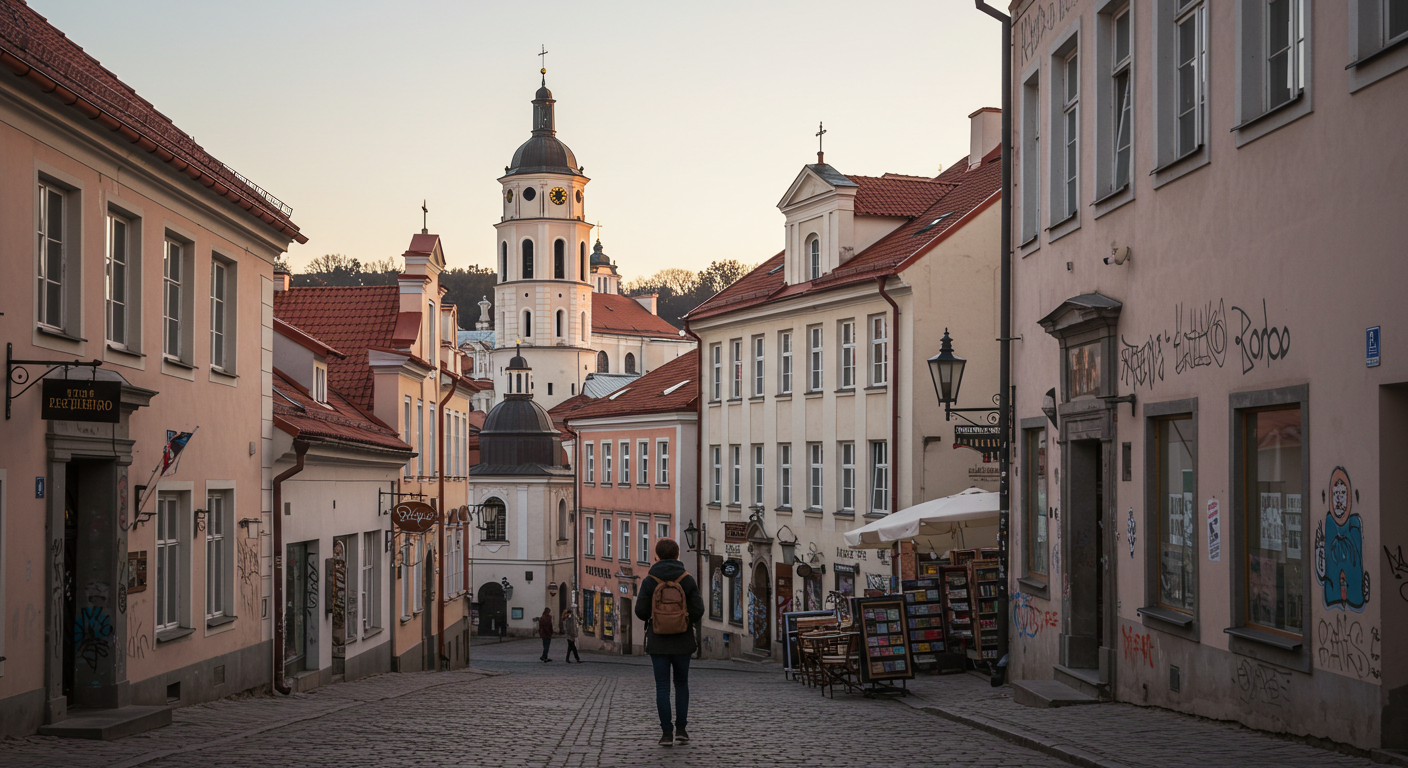 고풍스러운 건축물과 거리