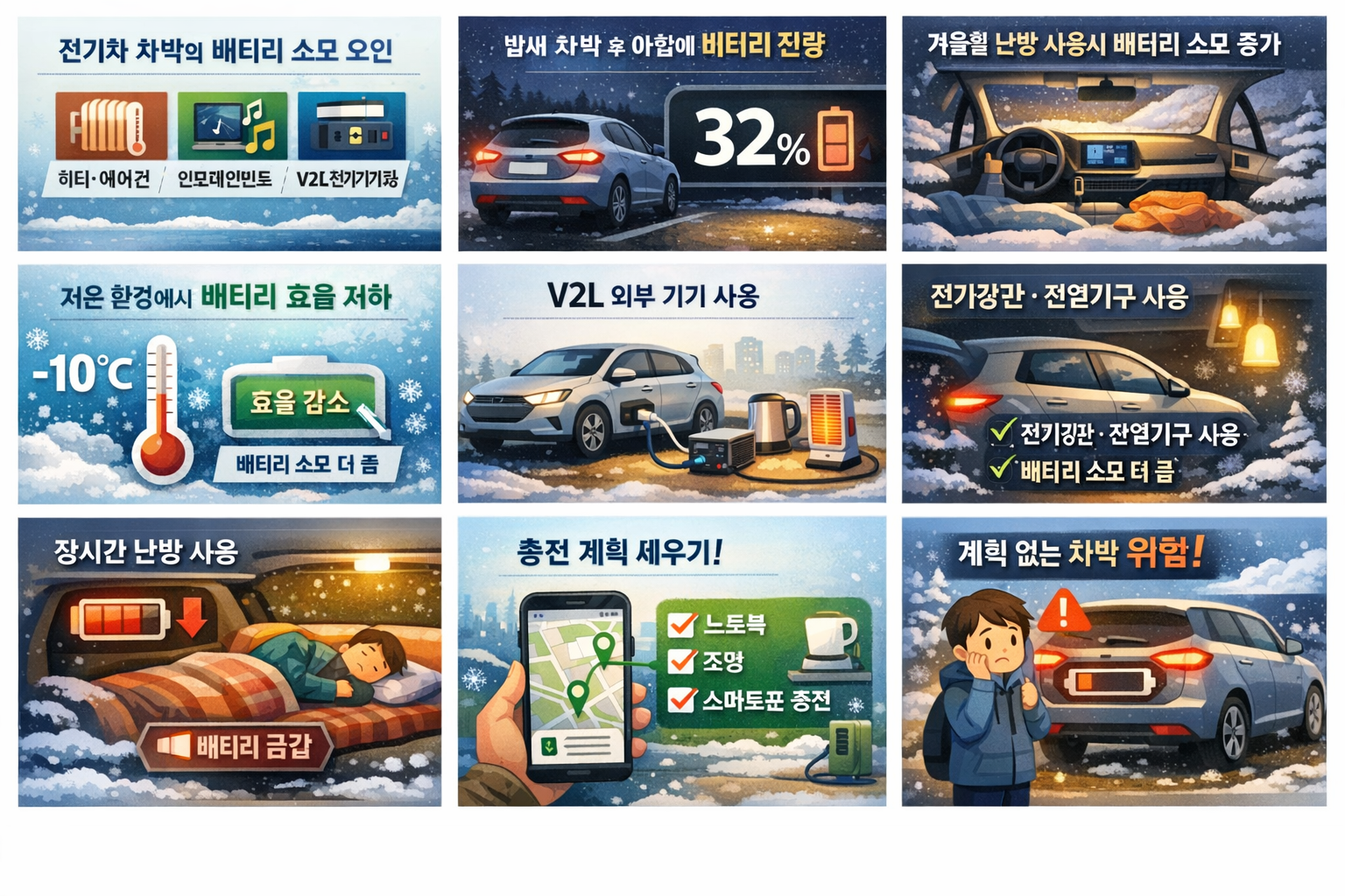 전기차 차박 시 배터리는 얼마나 소모될까?