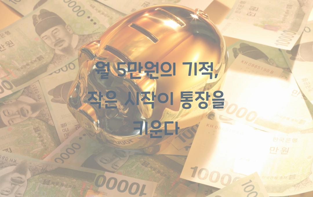 월 5만원의 기적: 지금 시작하면 10년 후 당신의 통장이 달라집니다