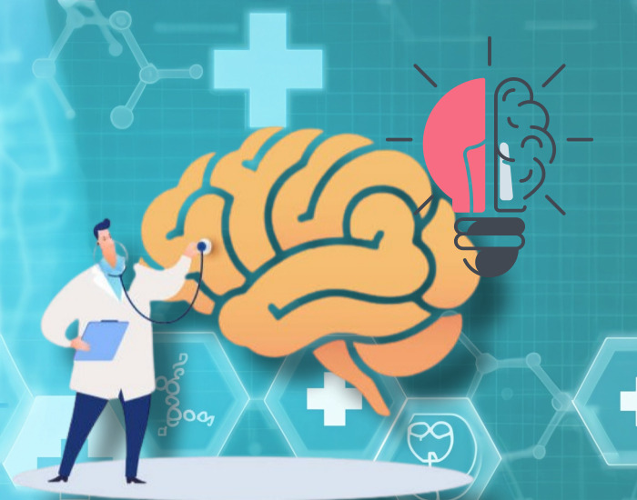 뇌파 상태를 검사하는 그림