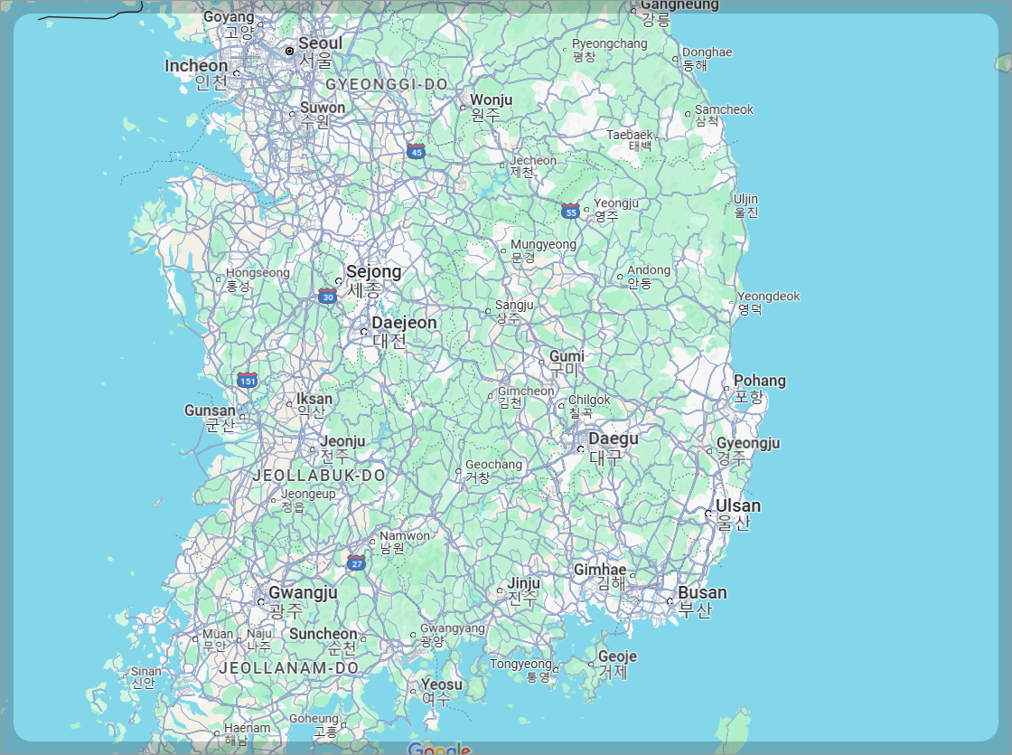 구글 지도 한글판 설정 방법(매우 쉬움)
