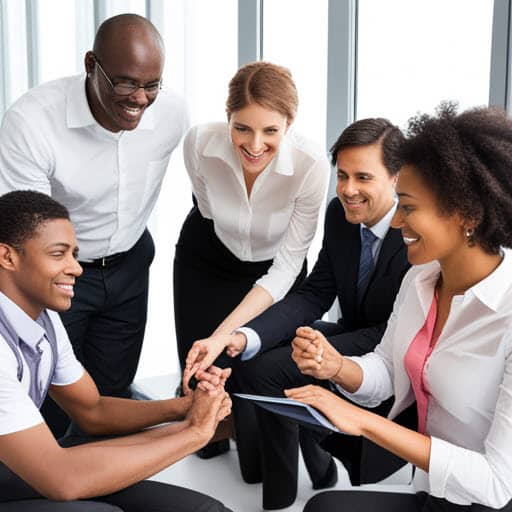 기업에서 멘토가 코칭하고 있는 이미지