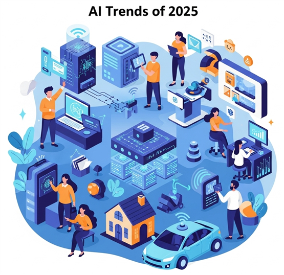 2025년 산업구조를 재편하고 있는 AI 플랫폼 전략(일러스트)