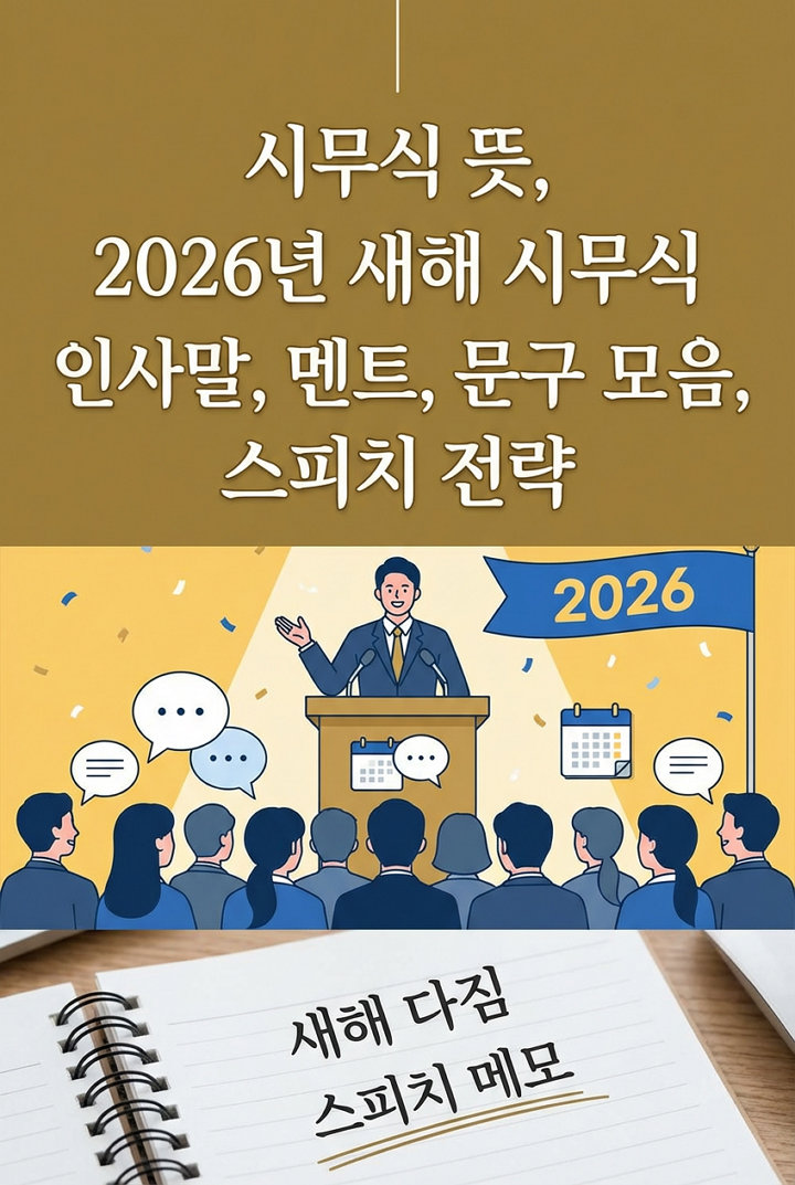 시무식 뜻, 2026년 새해 시무식 인사말, 멘트, 문구 모음, 스피치 전략