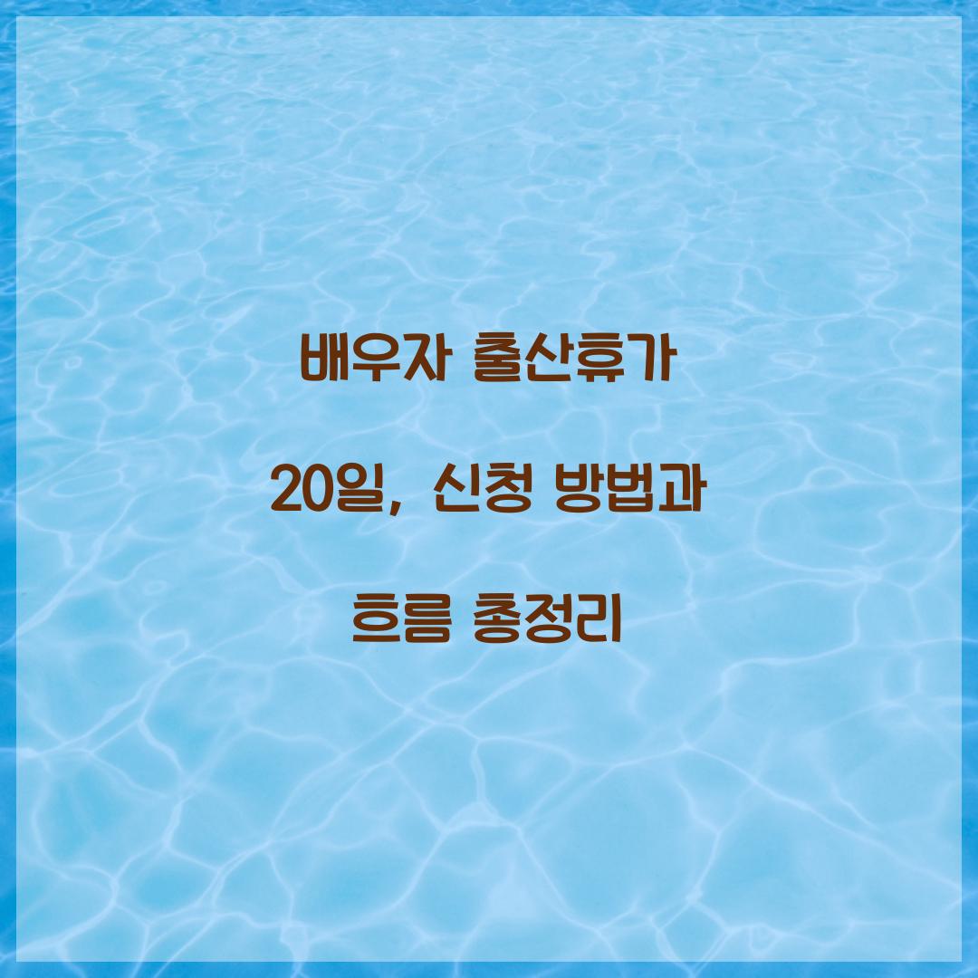 배우자 출산휴가