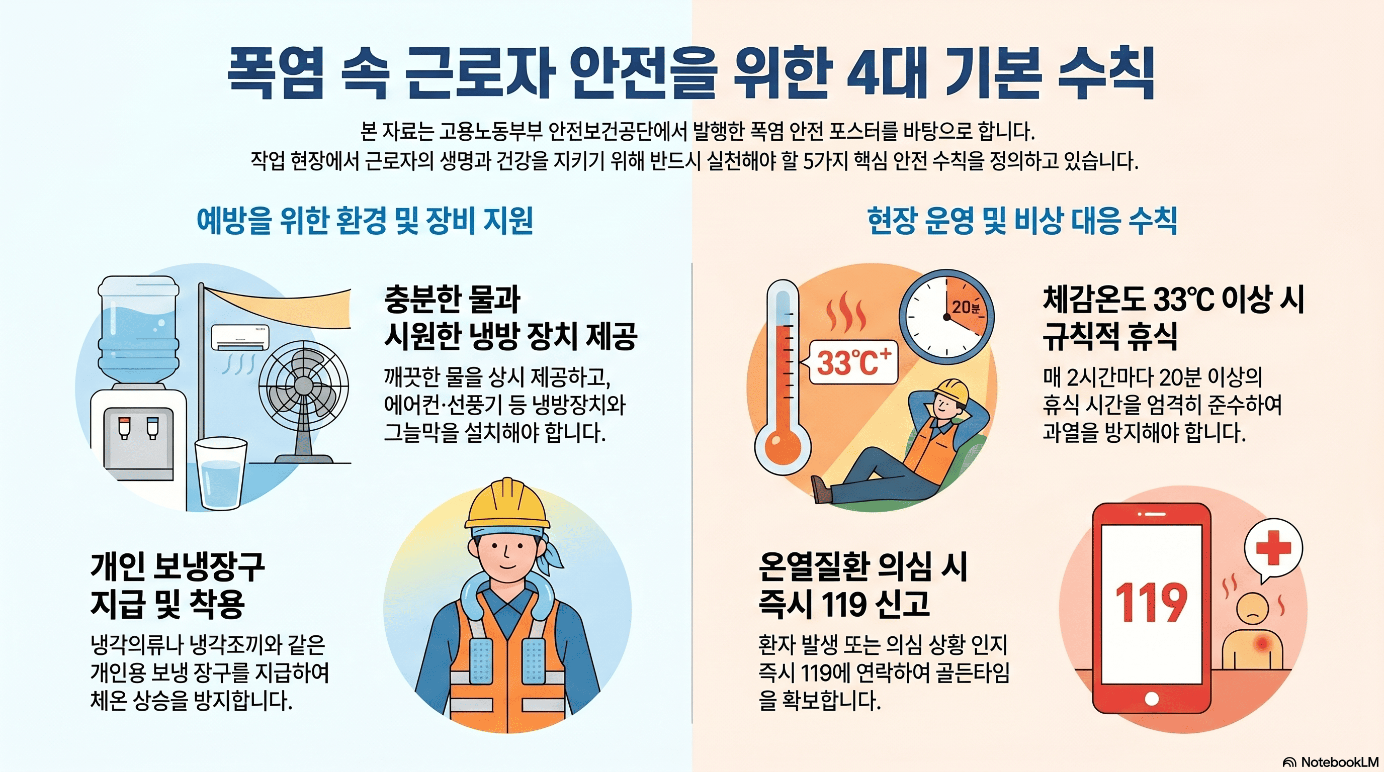 폭염에 대한 근로자 안전수칙
