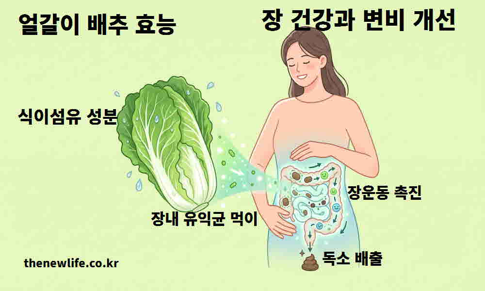 얼갈이 배추 효능 장 건강 변비 개선