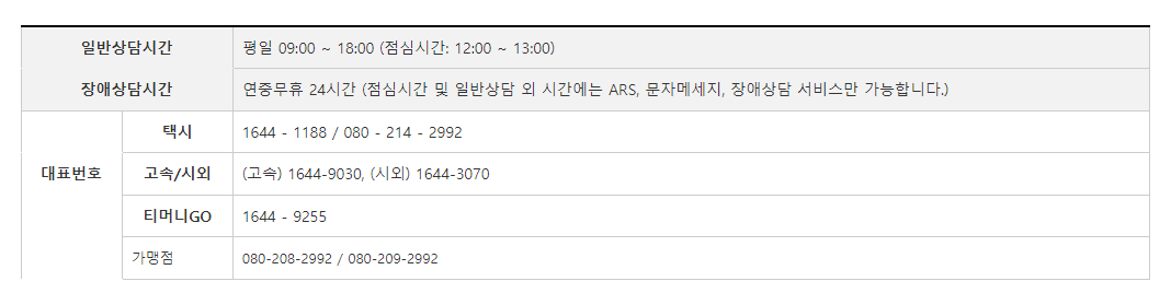 카드 결제 내역으로 택시 이용 기록을 확인하는 예시 화면