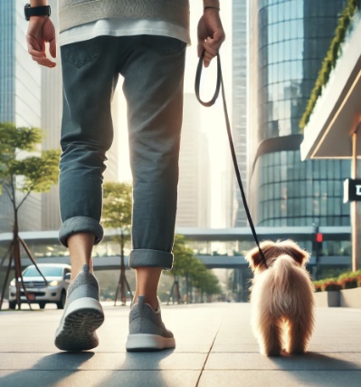 반려동물과 같이 다니는 산책 이미지