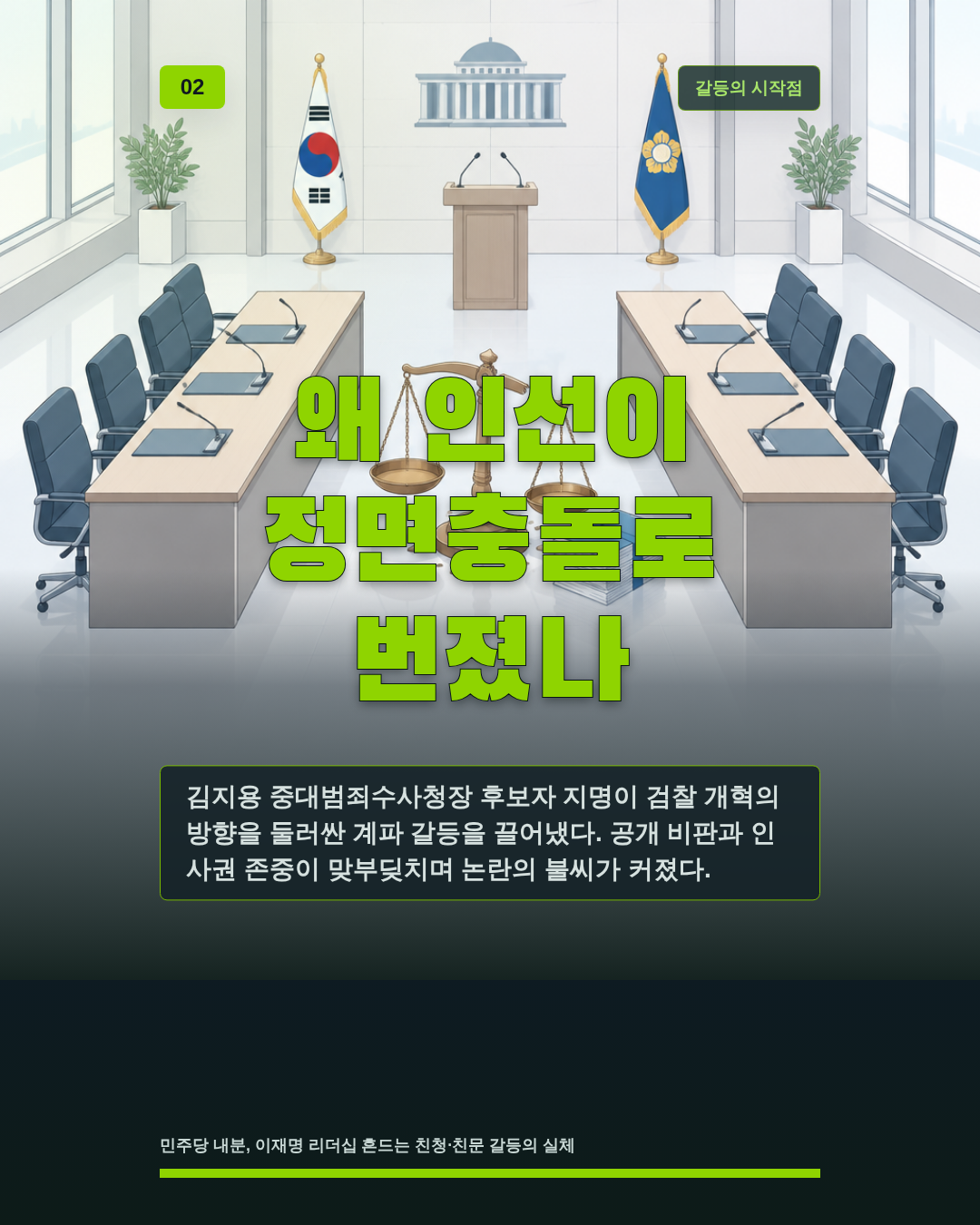 왜 인선이 정면충돌로 번졌나