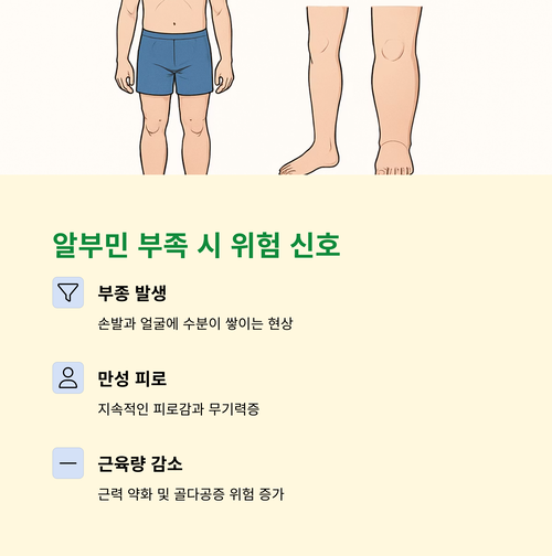 알부민 부족 시 나타나는 증상
