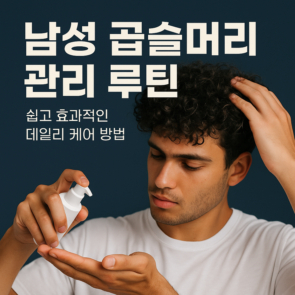 남성 곱슬 관리 루틴 (악성곱슬, 남자헤어, 스타일)