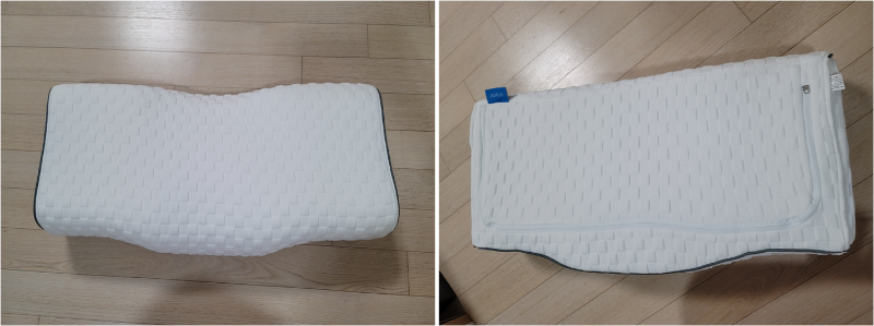 비브아 수면루틴 마사지 베개 앞 뒷면