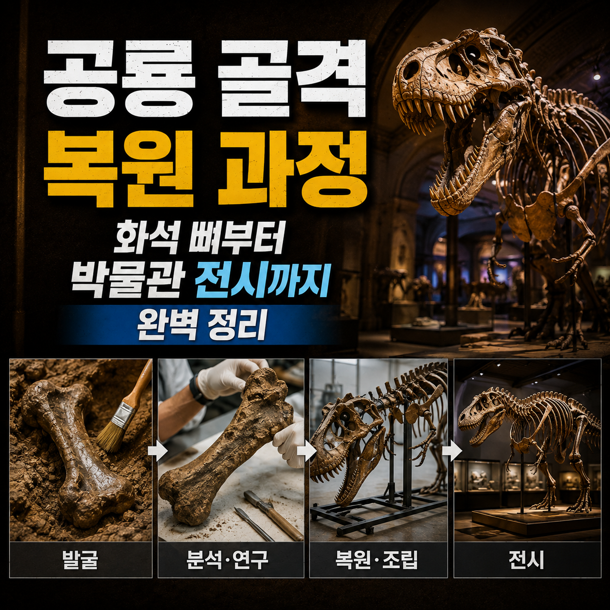 공룡 골격 복원 과정