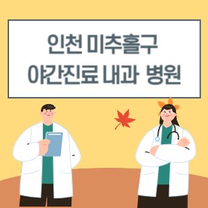 미추홀구 야간진료 내과 병원 리스트 (18시 이후 늦게까지하는 병원)