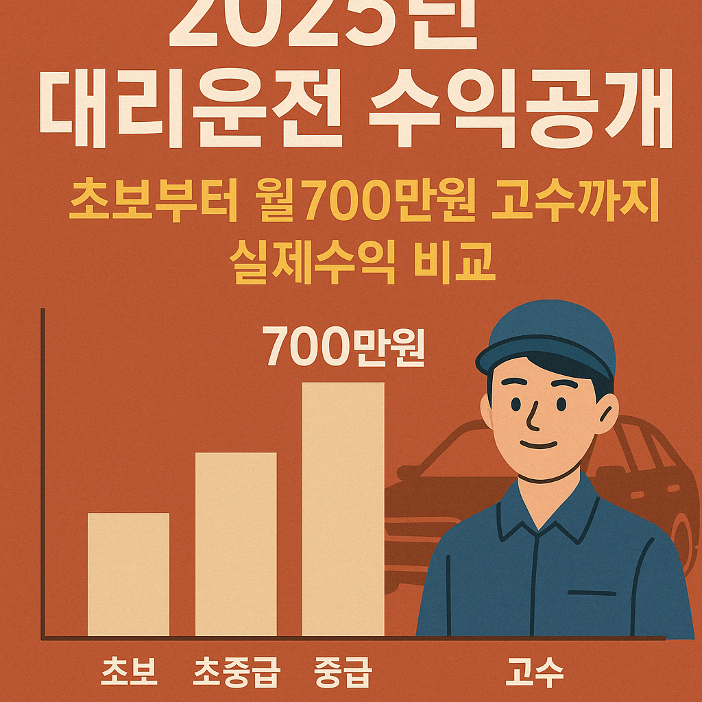 2025년 대리운전 수익공개 (초보부터 월700만원 고수까지 실제수익 비교) 관련 사진