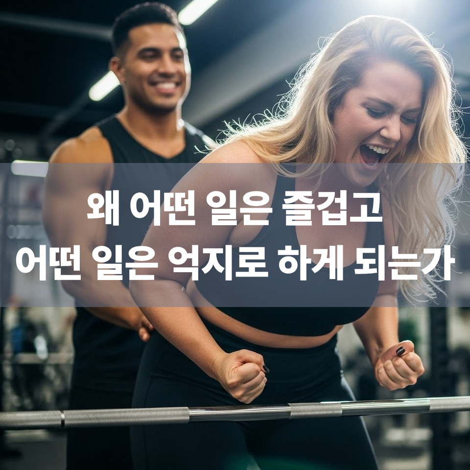 왜 어떤 일은 즐겁고 어떤 일은 억지로 하게 되는가