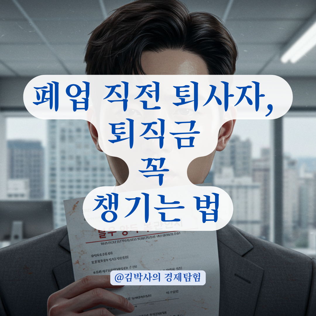 폐업 직전 퇴사자라면 꼭 알아야 할 퇴직금 수령 절차 정리.