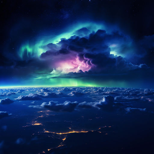 밤하늘-오로라-사진