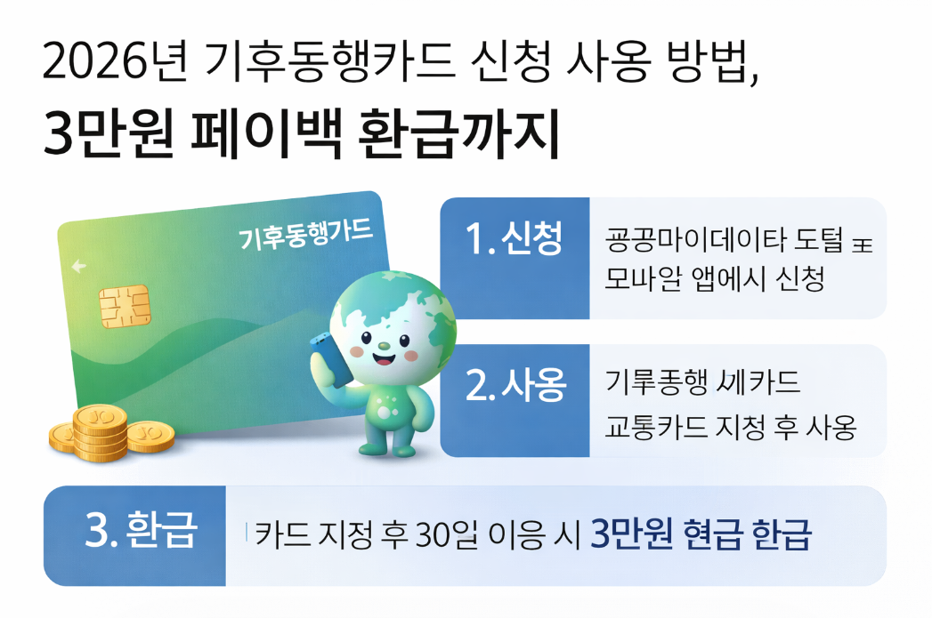 2026 기후동행카드 신청방법 및 3만원 페이백 100% 받는 법