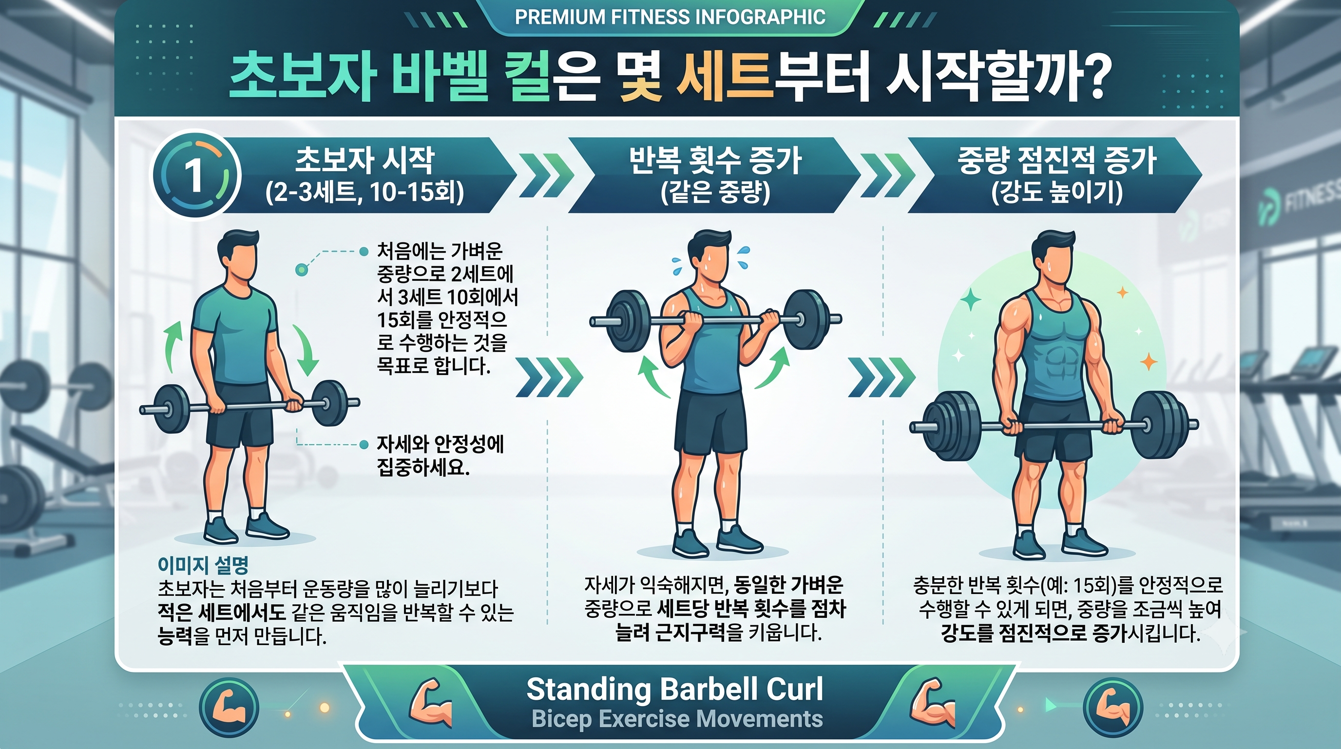 초보자 바벨 컬은 몇 세트부터 시작할까