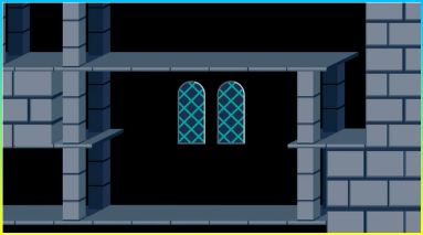 유명한 오래된 판타지 액션 모험 컴퓨터 게임, 익숙한 스크린샷 배경의 복고풍 스타일.