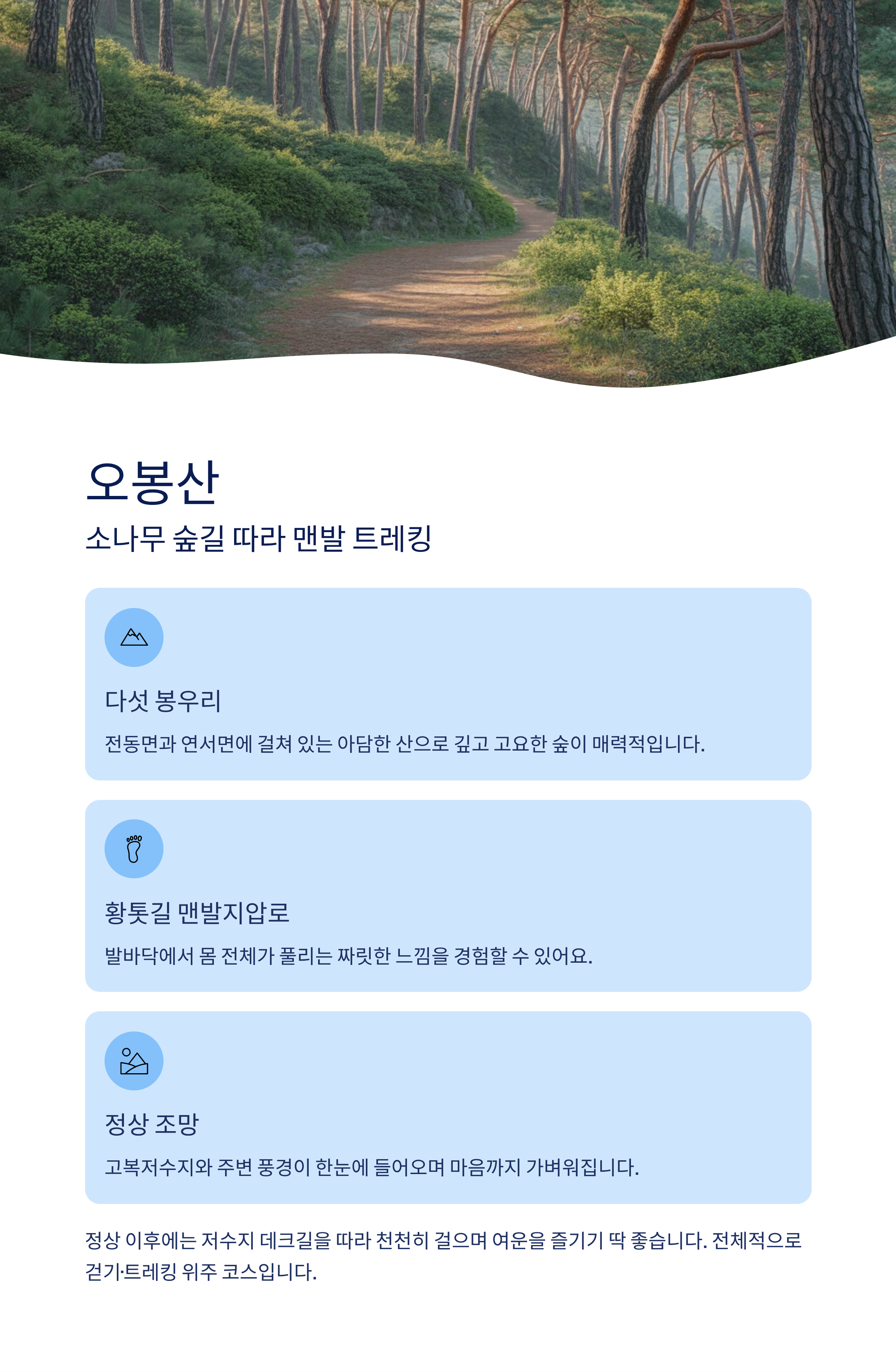 세종 근교 힐링 코스 3선: 트레킹·산책·달리기로 재충전하기
