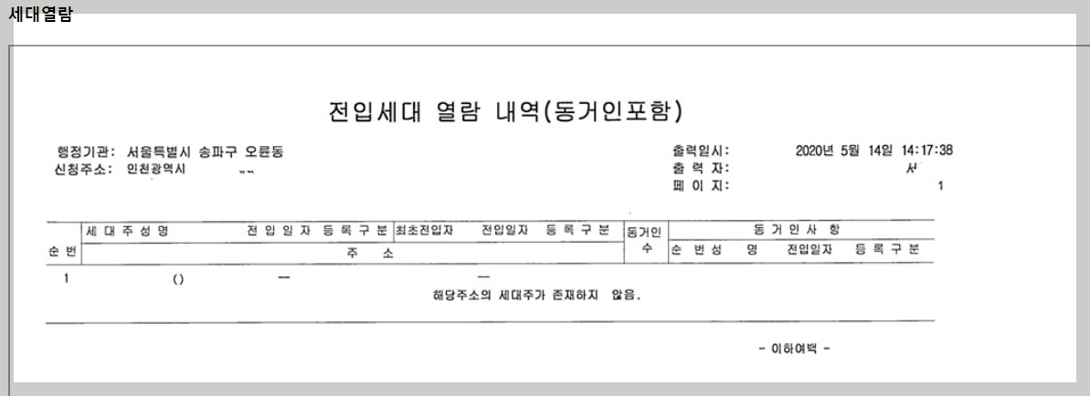 부동산 경매물건, 전입세대열람, 외국인, 대항력
