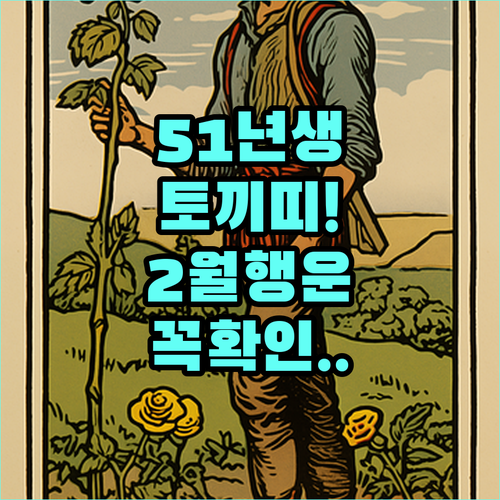 1951년생 토끼띠 2월 행운의 요소..