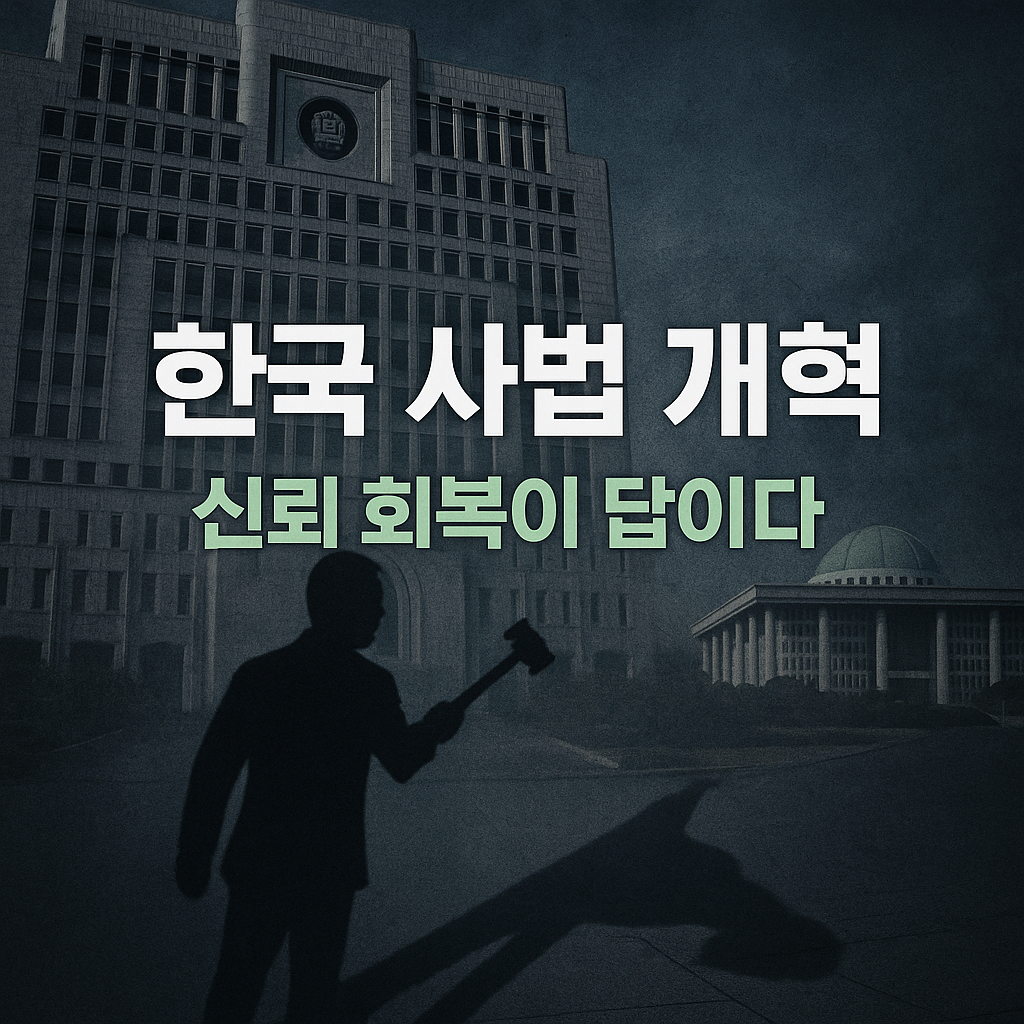 한국 사법 개혁과 국민 신뢰 회복 필요성
