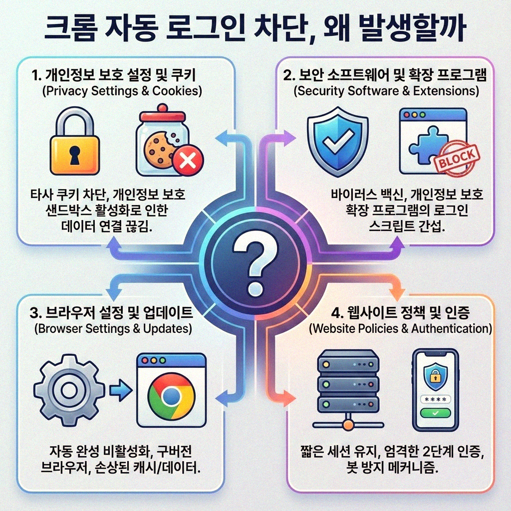 크롬 자동 로그인 차단된 사이트 다시 연결하는 비법