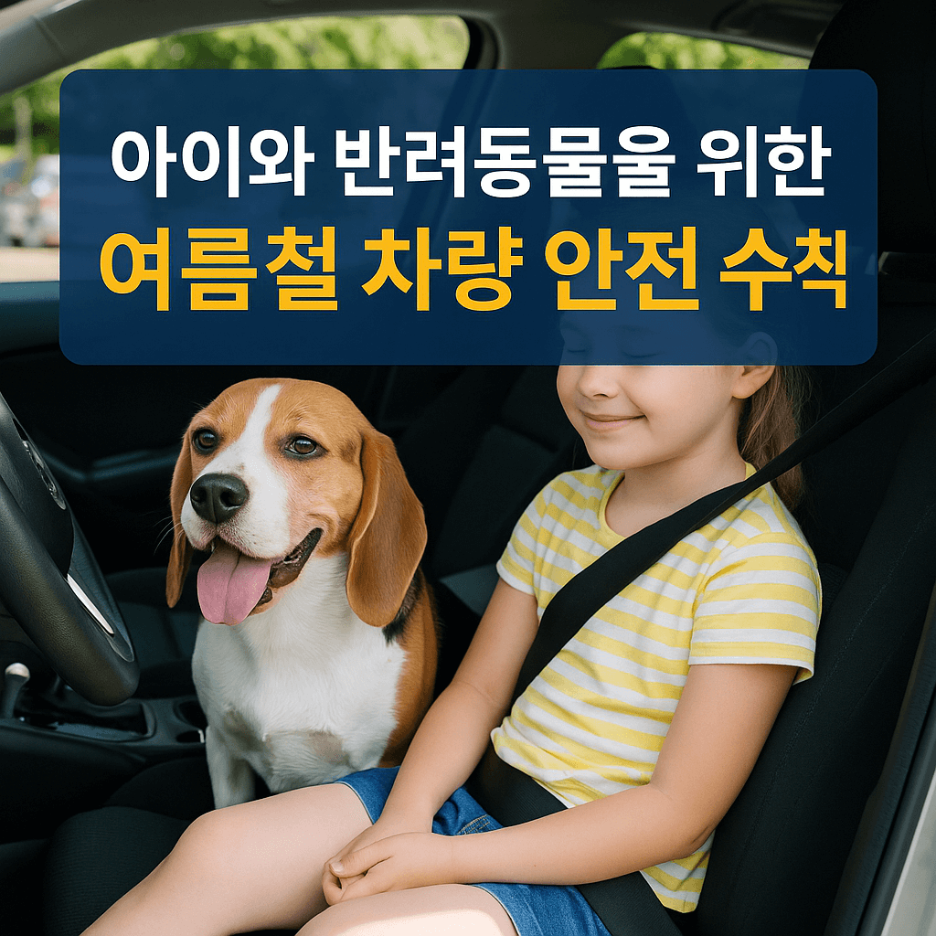 아이와 반려동물을 위한 여름철 차량 안전 수칙