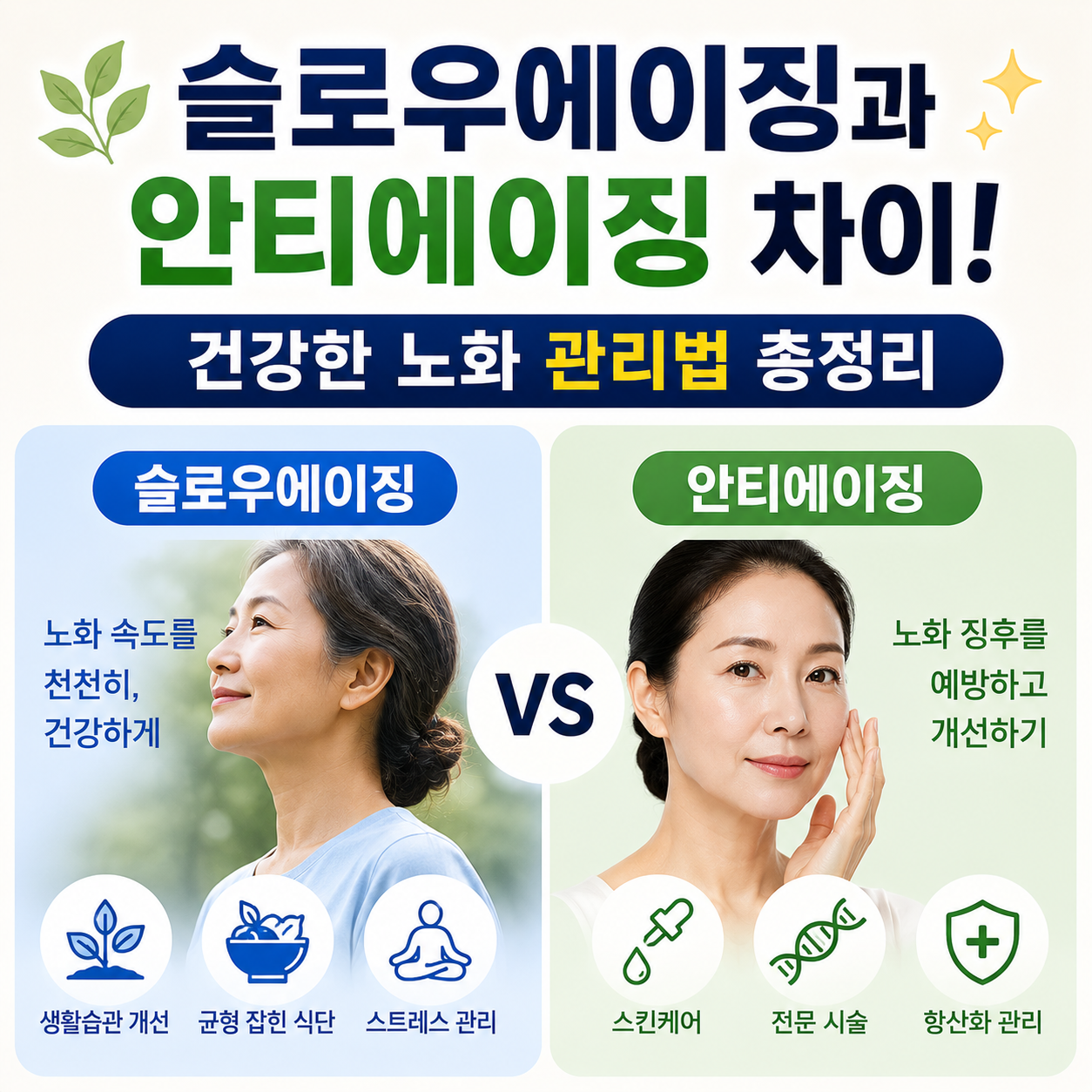슬로우에이징과 안티에이징 차이