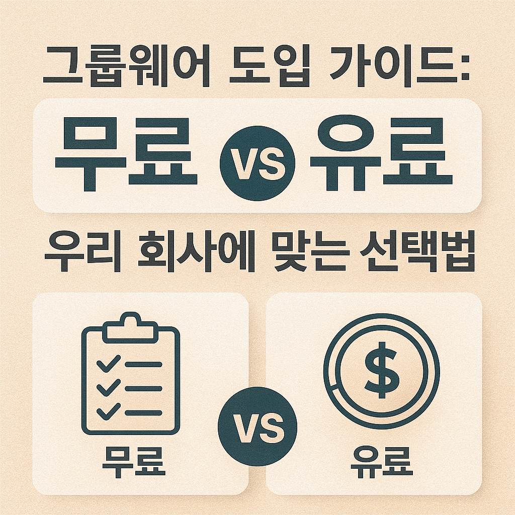 그룹웨어 도입 가이드: 무료 vs 유료, 우리 회사에 맞는 선택법