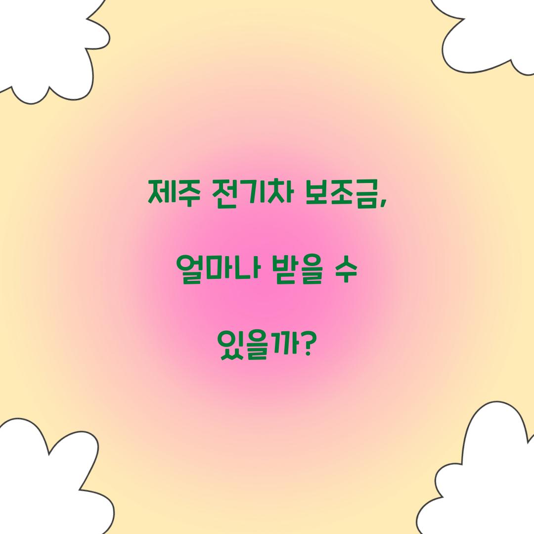 제주 전기차 보조금