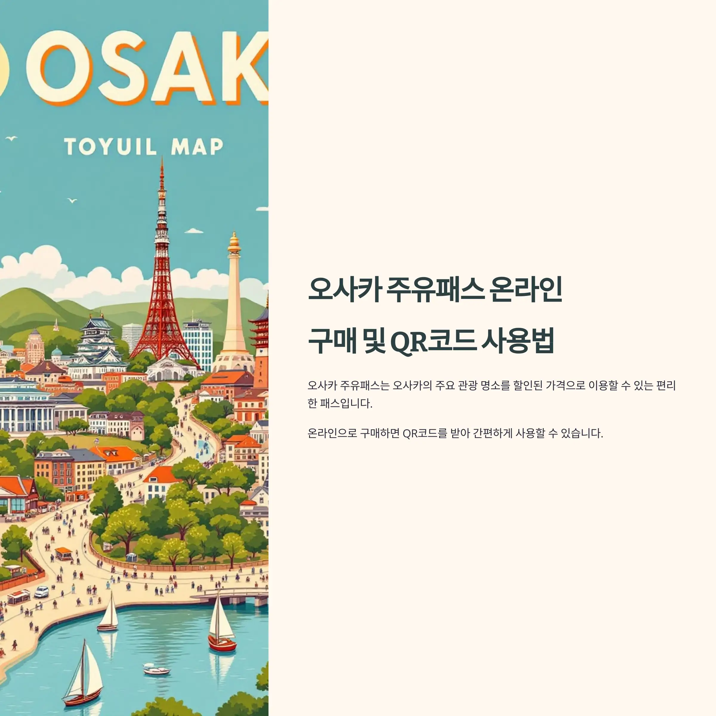 오사카 주유패스 QR코드 사용법