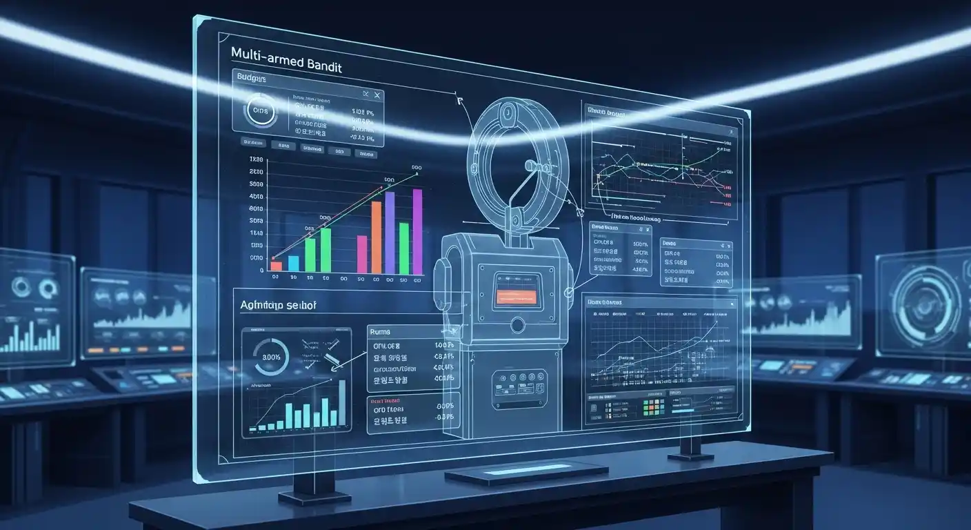 <img src="multi_armed_bandit_ad_budget_strategy.webp" alt="광고 최적화에서 멀티아암드 밴딧 문제로 예산 배분 전략을 설명하는 이미지 입니다">