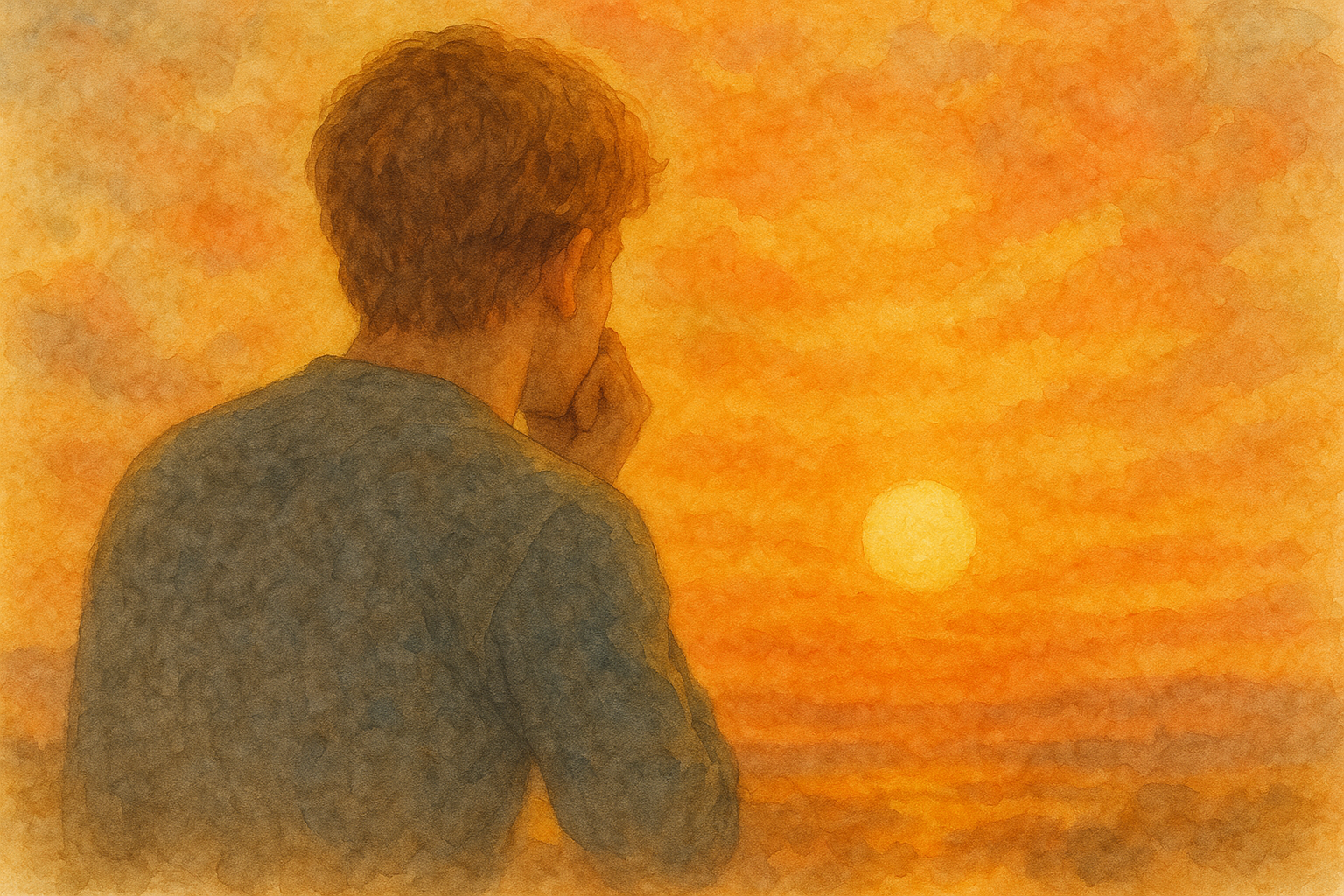 도시에서의 고뇌하는 청년