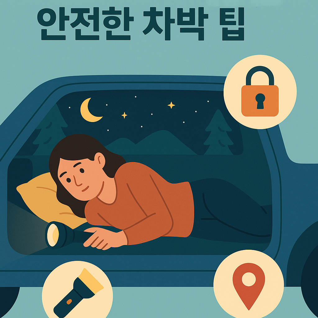 여성 혼자 떠나는 안전한 차박 팁 관련 이미지 사진
