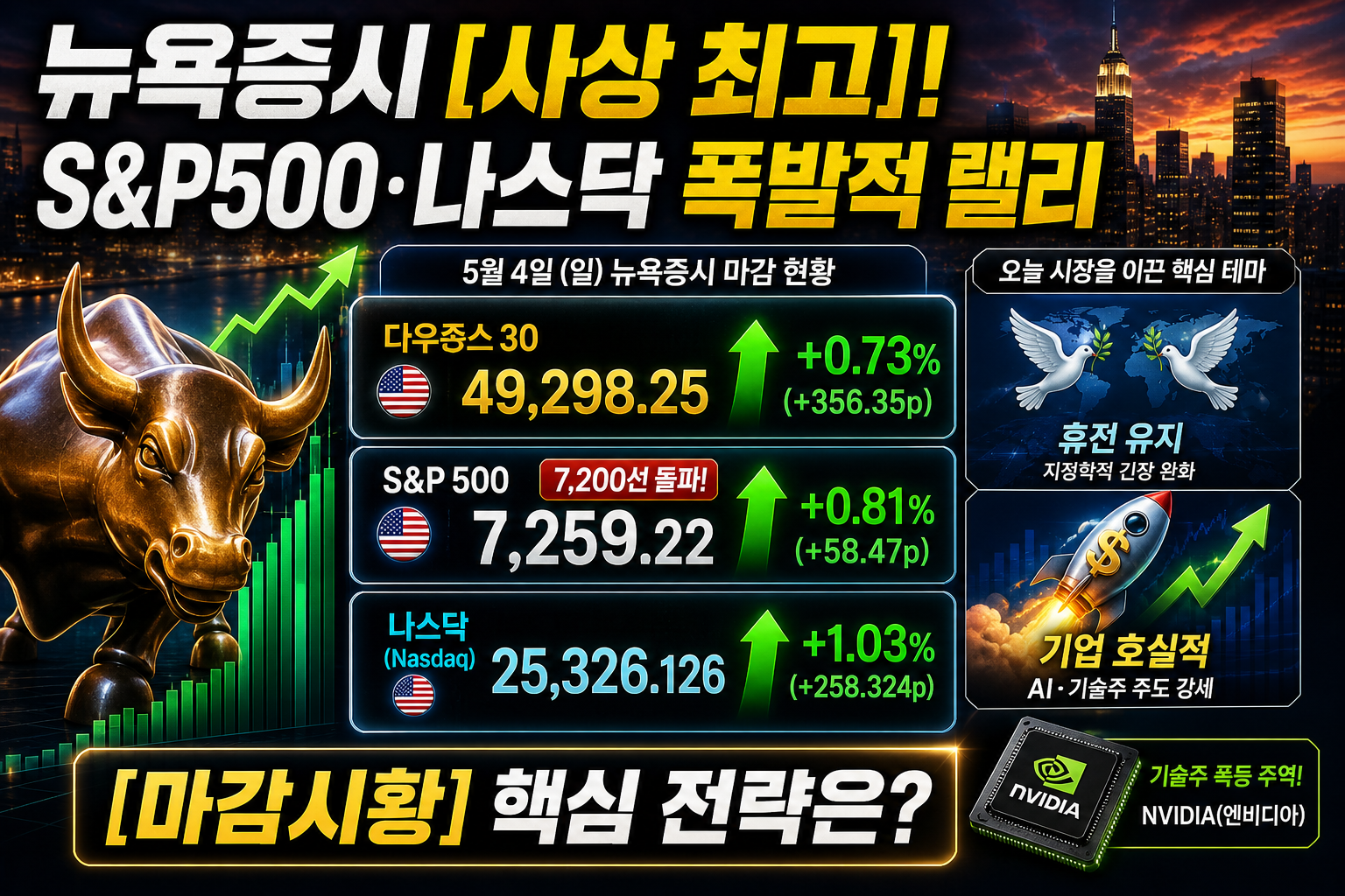 뉴욕증시 마감시황