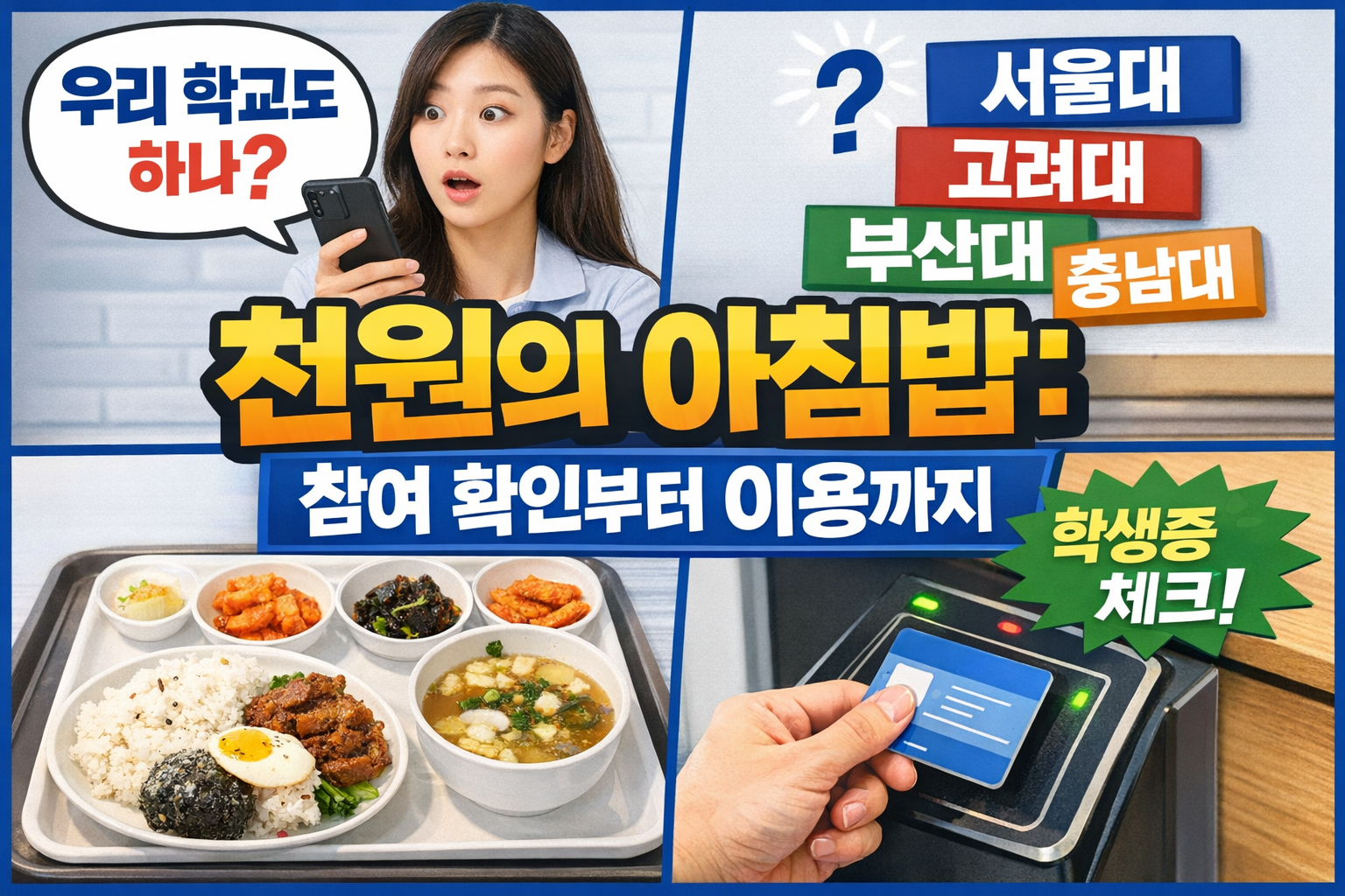 천원의 아침밥: 참여 확인부터 이용까지