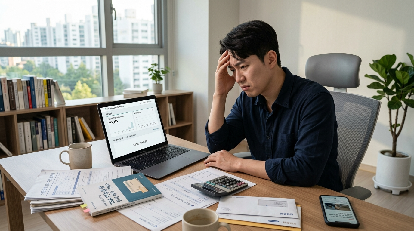 노트북 화면에 표시된 텅 빈 ISA 계좌